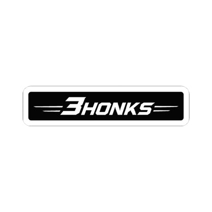 3Honks Classic vinyl sticker with a white trackline logo on a black background