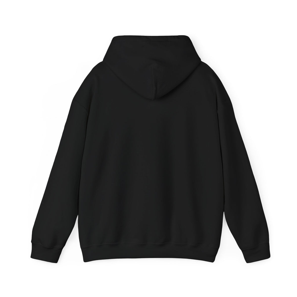 Plain black back of 3Honks Three-Step Program hoodie