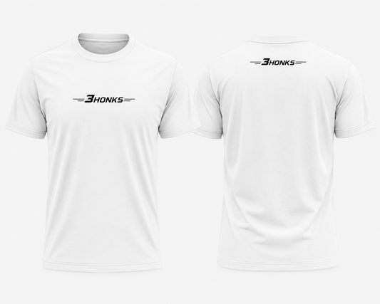 3Honks Classic White Logo Tee