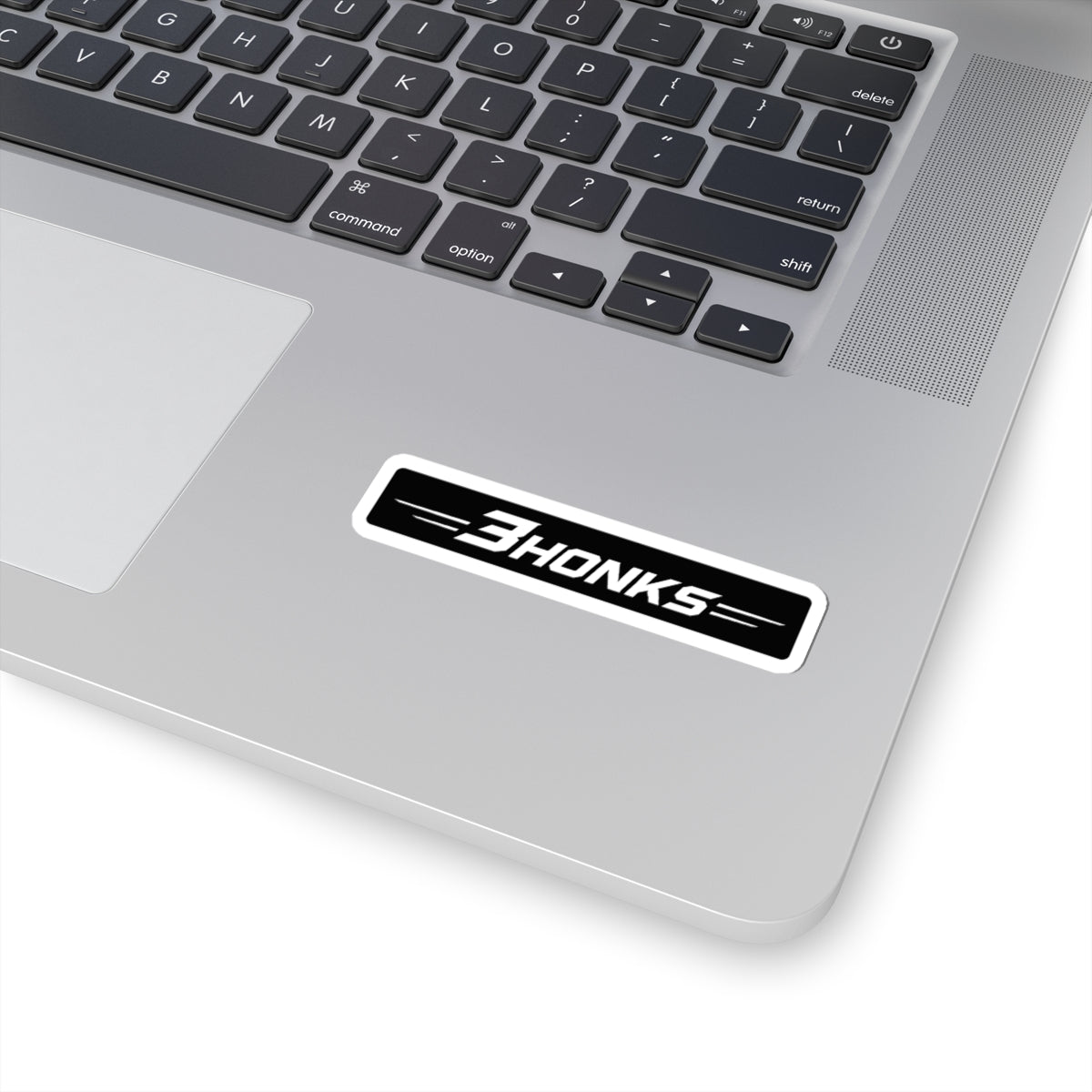 3Honks Classic vinyl sticker with a white trackline logo on a black background