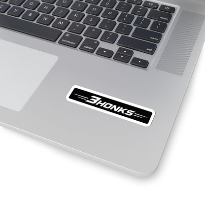 3Honks Classic vinyl sticker with a white trackline logo on a black background