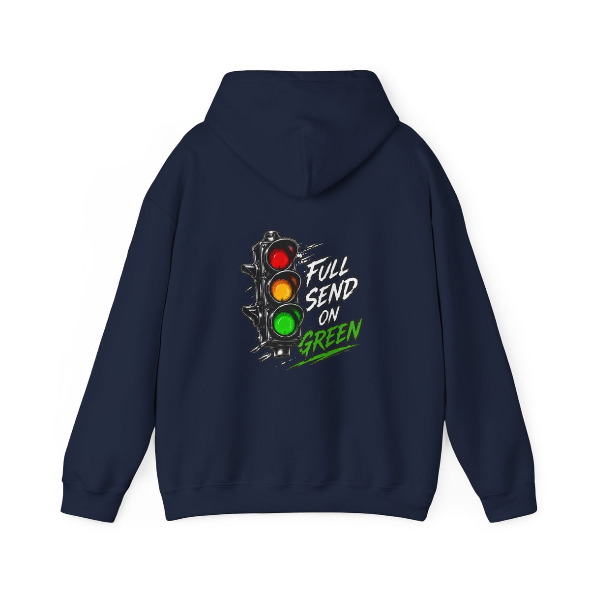 Full Send on Green Hoodie — SwiftPOD Comparison Draft