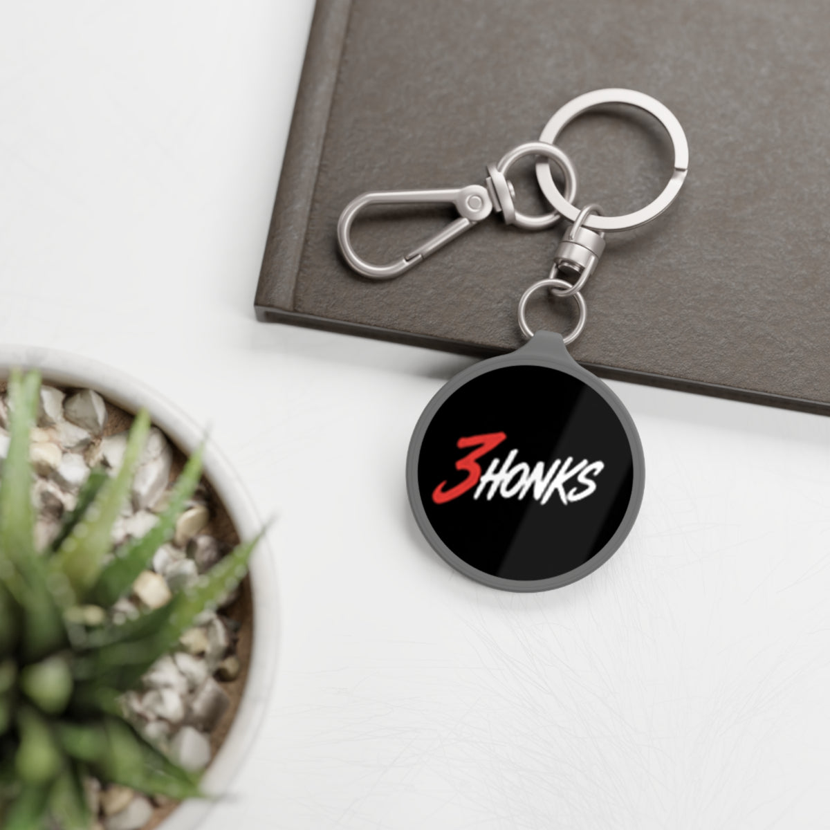 3Honks Script Logo Keyring