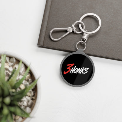 3Honks Script Logo Keyring